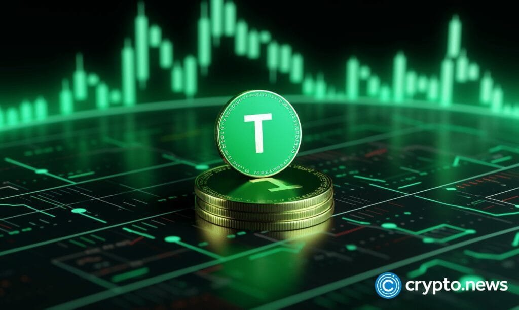 crypto news T sign on the coin trading chart background green and white colo v5.2 1