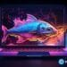 crypto news phishing computer attack Epic NFT on the background neon colors hologram style v5.2