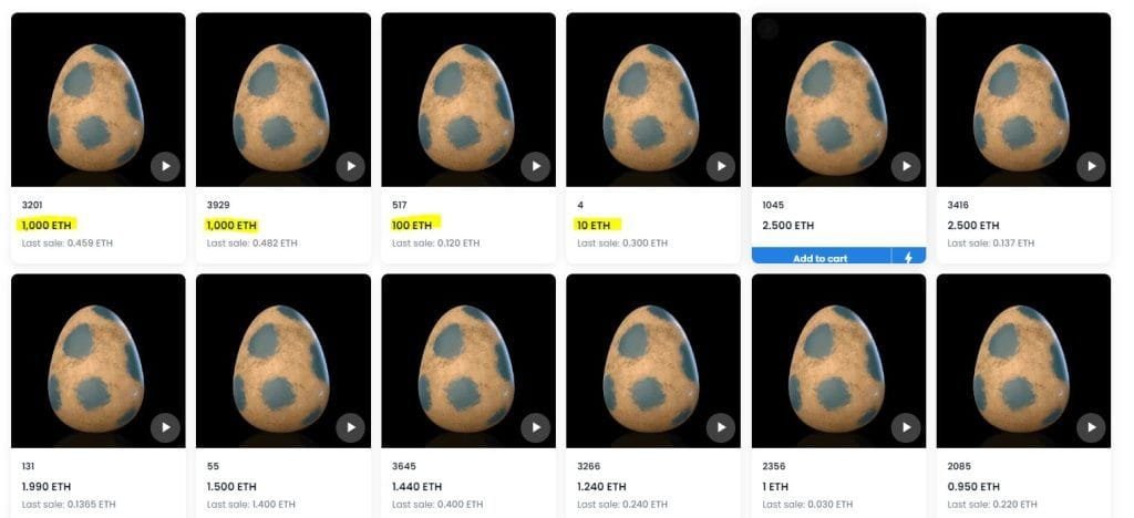 most expensive eggs