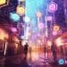 crypto news blockchain Hong Kong top side view blurry background day light neon color