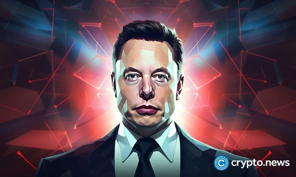 crypto news elon musk front view portrait blurry background day light low poly style v5.1