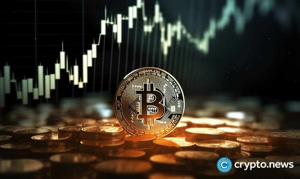 crypto news white bitcoin trading chart up background v5.2