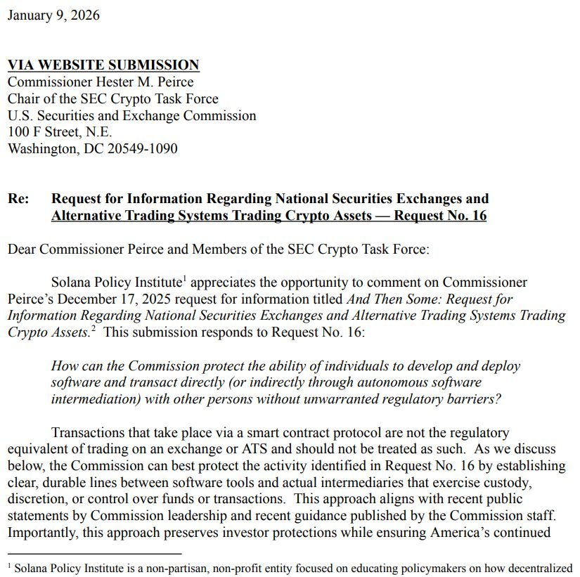 Solana Policy Institute Demands SEC Exemption for DeFi Developers — Here’s Why